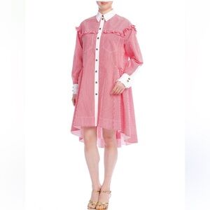 - Philosophy Di Lorenzo Serafini Button Stripe Shirt Dress